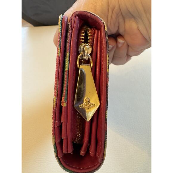 Vivienne Westwood Diamond Tartan Zip around Long Wallet - Picture 4 of 14